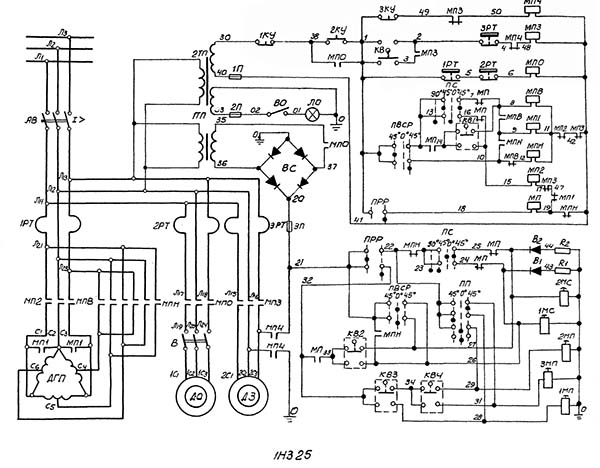 Електрична схема токарно-револьверного верстата 1Н318 1Н318 Схема електрична токарно-револьверного верстата